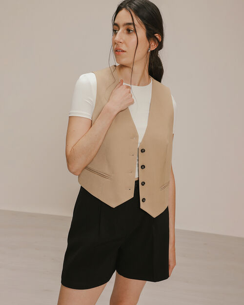 Chaleco Corto Botones